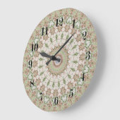 Abstract modern mozaïekaleidoscopisch tegelpatroon grote klok (Hoek)