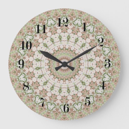 Abstract modern mozaïekaleidoscopisch tegelpatroon grote klok (Voorkant)