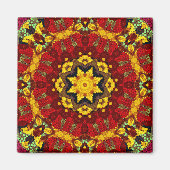 Abstract modern mozaïekaleidoscopisch tegelpatroon magneet (Voorkant)