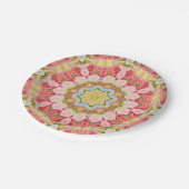 Abstract modern mozaïekaleidoscopisch tegelpatroon papieren bordje (Gekanteld)