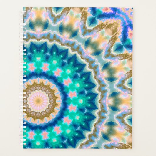 Abstract modern mozaïekaleidoscopisch tegelpatroon planner (Voorkant)