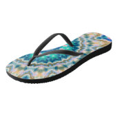 Abstract modern mozaïekaleidoscopisch tegelpatroon teenslippers (Schuin)