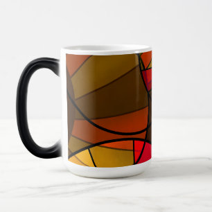 Abstract modern mozaïektegelpatroon van glas bruin magische mok