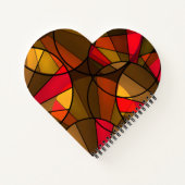 Abstract modern mozaïektegelpatroon van glas bruin notitieboek (Achterkant)