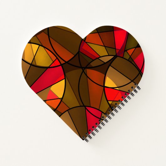 Abstract modern mozaïektegelpatroon van glas bruin notitieboek (Achterkant)