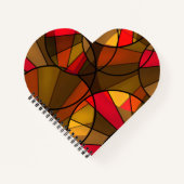 Abstract modern mozaïektegelpatroon van glas bruin notitieboek (Voorkant)