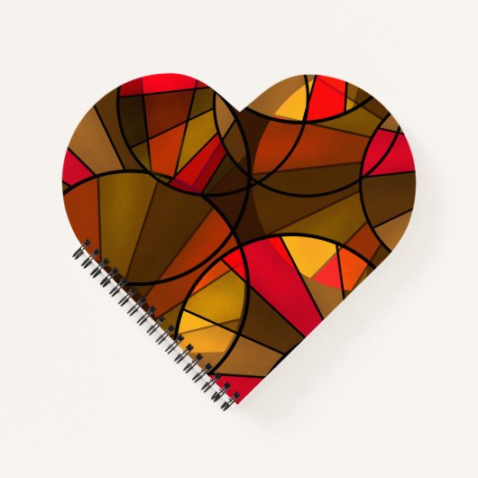 Abstract modern mozaïektegelpatroon van glas bruin notitieboek (Voorkant)