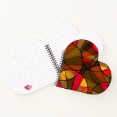 Abstract modern mozaïektegelpatroon van glas bruin notitieboek (Binnen)