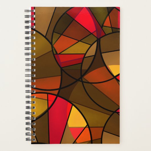 Abstract modern mozaïektegelpatroon van glas bruin planner (Voorkant)