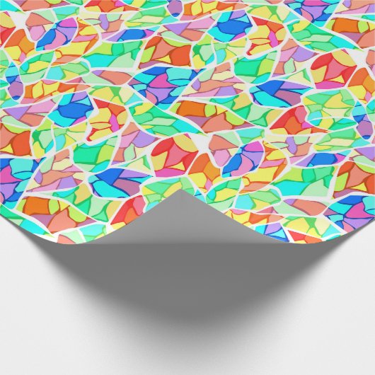 Abstract modern mozaïektegelpatroon van glas helde cadeaupapier (Hoek)