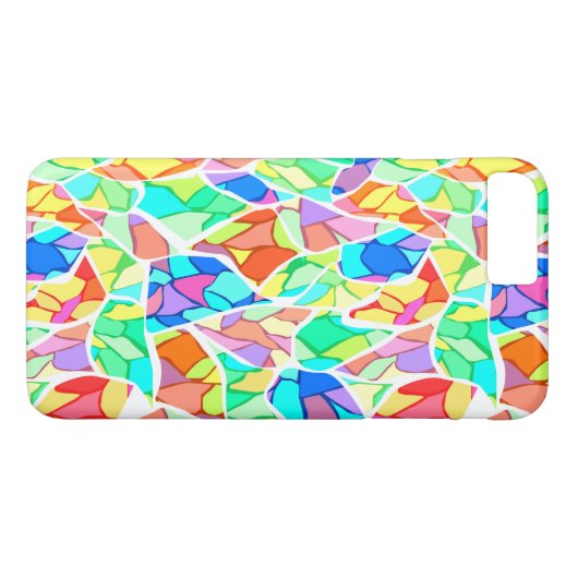 Abstract modern mozaïektegelpatroon van glas helde Case-Mate iPhone case (Achterkant (Horizontaal))