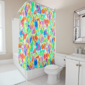 Abstract modern mozaïektegelpatroon van glas helde douchegordijn (In situ)