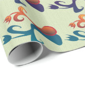 Abstract modern Multicolor Tulip Floral design Cadeaupapier (Rol Hoek)