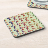 Abstract modern Multicolor Tulip Floral design Drankjes Onderzetter (Linkerzijde)