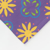 Abstract modern naadloos bloemmotief fleece deken (Hoek)