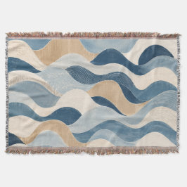 Abstract Modern Ocean Wave Pattern Coastal Blue Be Deken