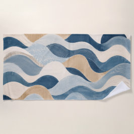 Abstract Modern Ocean Wave Pattern Coastal Blue Be Strandlaken