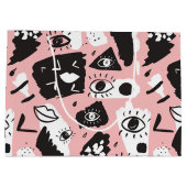 Abstract modern Oogbeeld- en lipenpatroon Groot Cadeauzakje (Achterkant)