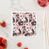 Abstract modern Oogbeeld- en lipenpatroon Servet (Insitu)