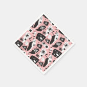 Abstract modern Oogbeeld- en lipenpatroon Servet (Hoek)