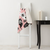 Abstract modern Oogbeeld- en lipenpatroon Sherpa Deken (In situ)