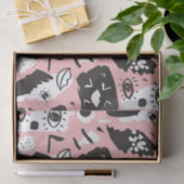 Abstract modern Oogbeeld- en lipenpatroon Tissuepapier (Geschenk)