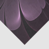 Abstract Modern Paars Khaki Grijs Fractal Bloem Tissuepapier (Detail)