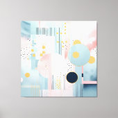 Abstract modern pastel geomatrisch patroon canvas afdruk (Voorkant)