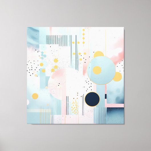 Abstract modern pastel geomatrisch patroon canvas afdruk (Voorkant)