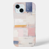 Abstract modern pastel patroon monogram Case-Mate iPhone case (Achterkant)