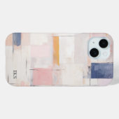 Abstract modern pastel patroon monogram Case-Mate iPhone case (Achterkant (horizontaal))