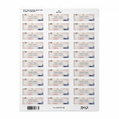 Abstract modern pastel patroon retouradres etiket (Full Sheet)