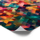 Abstract Modern Patroon: Levendige Tessellatie Poster (Hoek)
