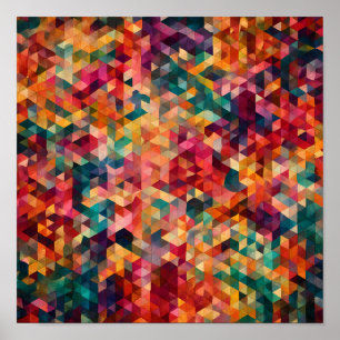 Abstract Modern Patroon: Levendige Tessellatie Poster