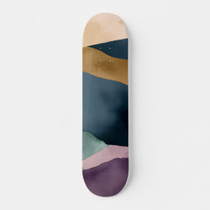 Abstract Modern Patroon Paars Blauw Groen Persoonlijk Skateboard