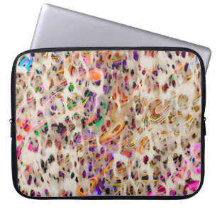 abstract modern patroonontwerp met kleurrijke krac laptop sleeve