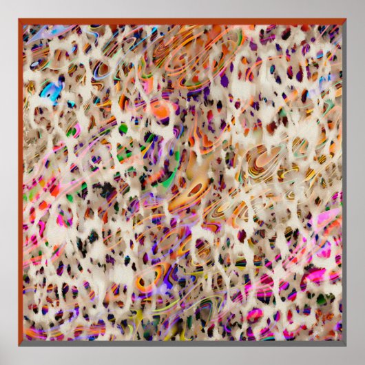 abstract modern patroonontwerp met kleurrijke krac poster (Voorkant)