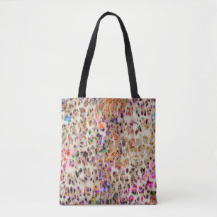 abstract modern patroonontwerp met kleurrijke krac tote bag