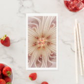 Abstract Modern Peach Pastel Flower Fractal Art Servet (Insitu)