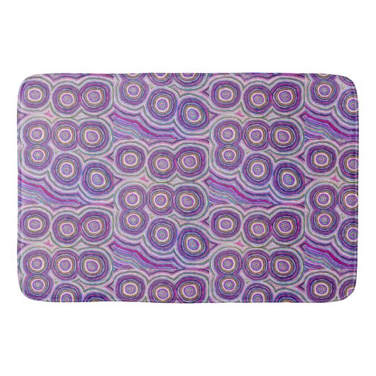 Abstract Modern Pink Purple Circles Badmat (Voorkant)