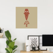 abstract modern portretkunst  poster (Thuiskantoor)