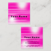 Abstract Modern Professioneel Roze Fuchsia Vierkante Visitekaartje (Voorkant / Achterkant)