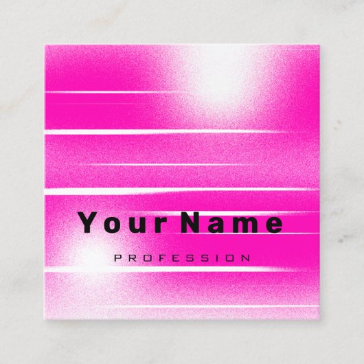Abstract Modern Professioneel Roze Fuchsia Vierkante Visitekaartje (Voorkant)