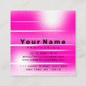 Abstract Modern Professioneel Roze Fuchsia Vierkante Visitekaartje (Achterkant)
