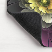 Abstract Modern Purpur Khaki Gray Fractal Flower Muismat (Hoek)