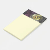 Abstract Modern Purpur Khaki Gray Fractal Flower Post-it® Notes (Schuin)