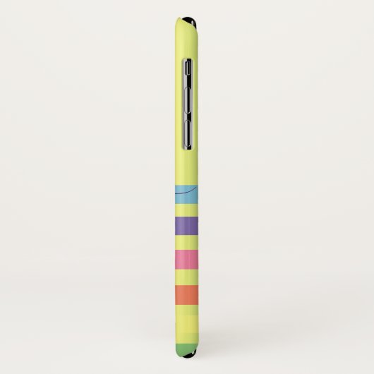 Abstract Modern Rainbow Jouw naam Monogram Case-Mate iPhone Case (Achterkant/links)