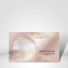 abstract modern roos goudblush roze visitekaartje