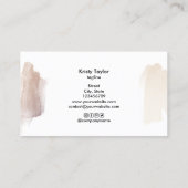 abstract modern roos goudblush roze visitekaartje (Achterkant)