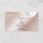abstract modern roos goudblush roze visitekaartje (Achterkant)